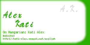 alex kati business card